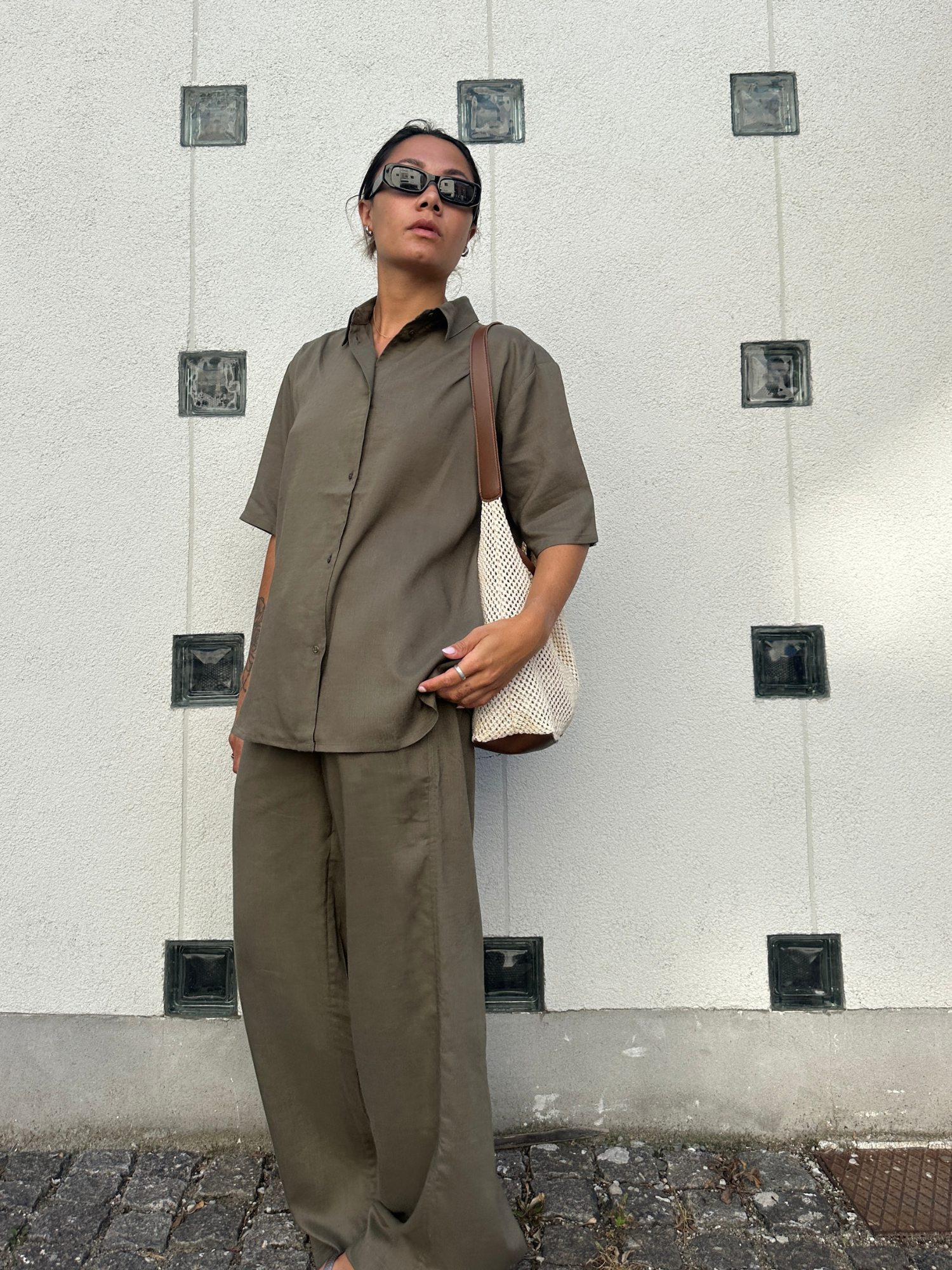 Basic Apparel Carina Oversized Shirt Skjorter 889 Sea turtle